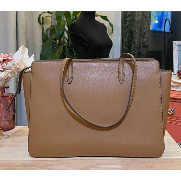 ✺✺ AUTHENTIC TORY BURCH CAMEL BROWN ROBINSON HANDBAG ✺✺ - Picture 3 of 11